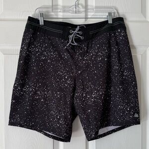 Reef Black and White Speckled Men's Board Shorts Size 34